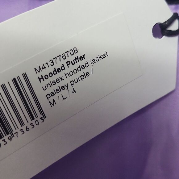 NWT WESC Vegan Purple Puffer Jacket. Size M - Picture 11 of 16